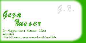 geza nusser business card